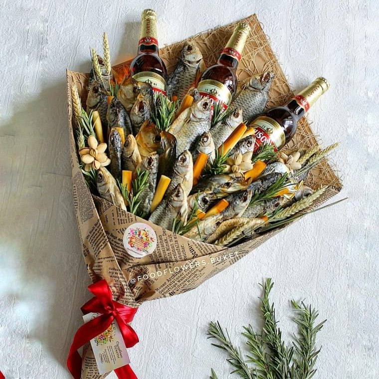 Букет из рыбы для мужчин