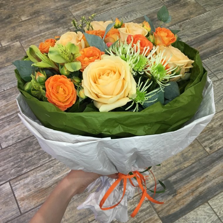 Букет с тишью