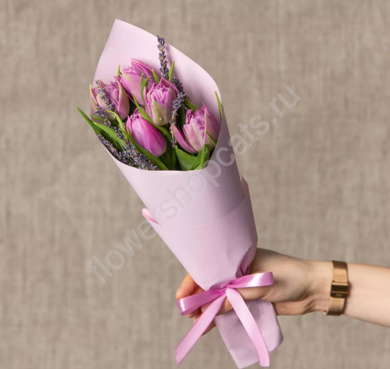 Тюльпаны в красивой упаковке