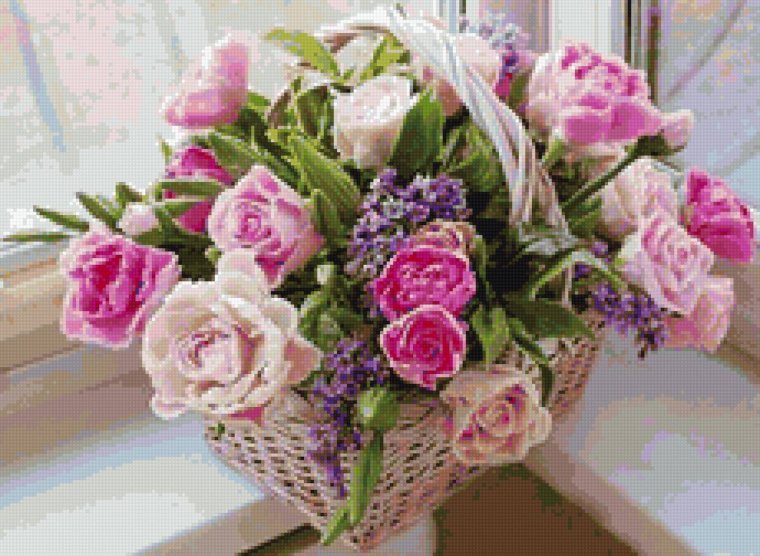 Букет розовых ранункулюсов