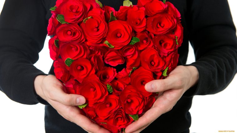 Букет в мужских руках