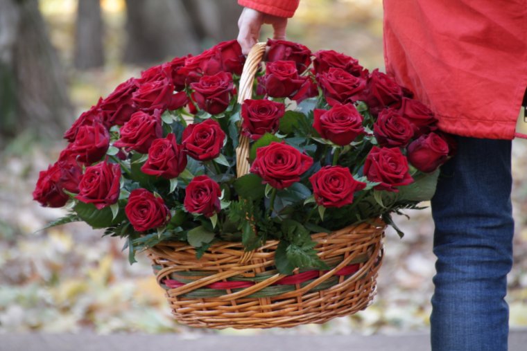Корзина роз