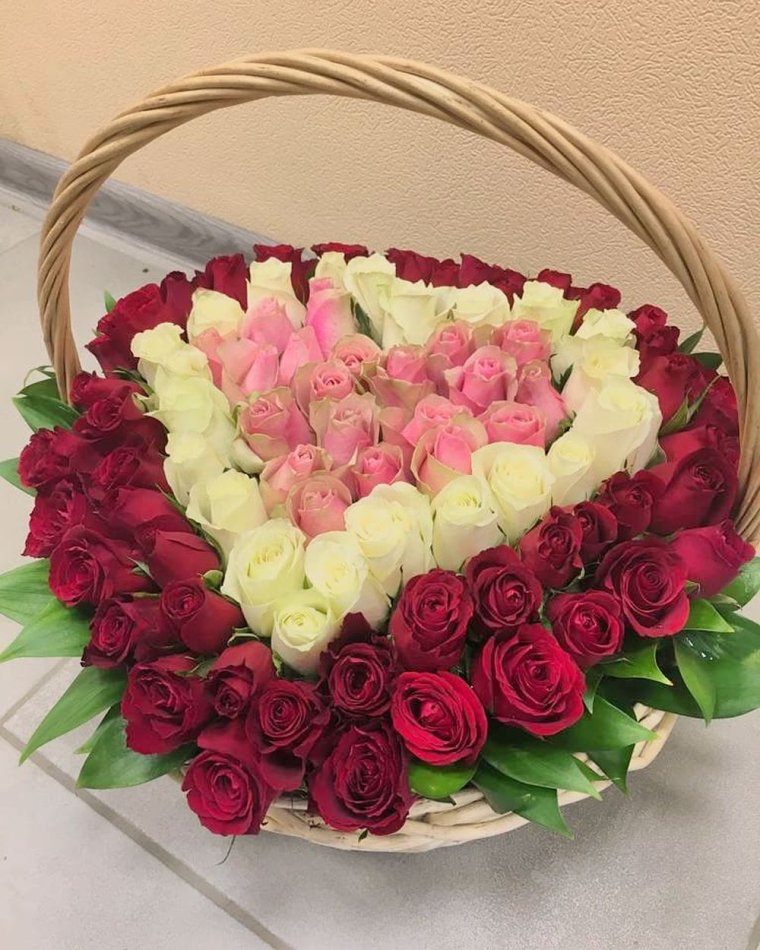 Корзинка с розами