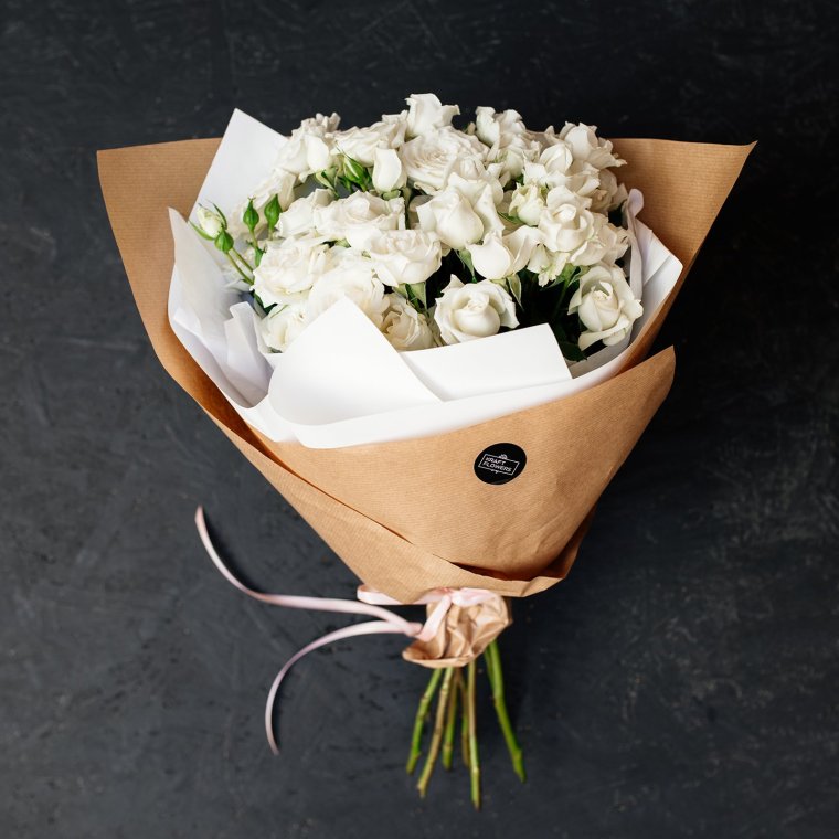 Букеты в крафт бумаге