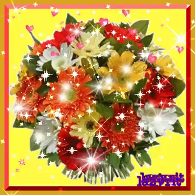 Мерцающие букеты цветов