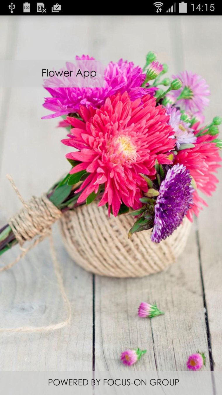 Букет из астр на флористической губке