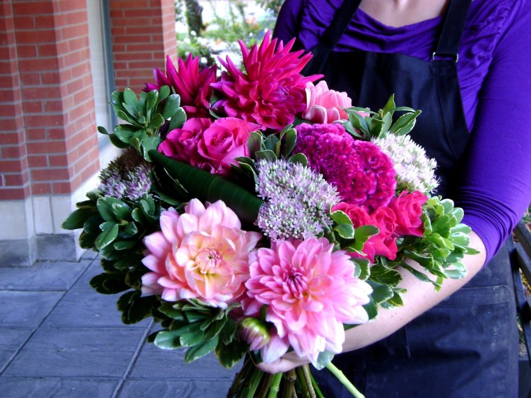 Букет астры георгины