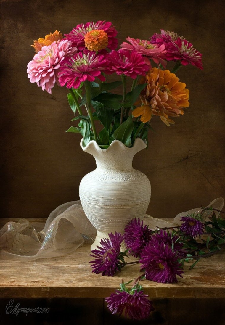 Композиция из садовых цветов