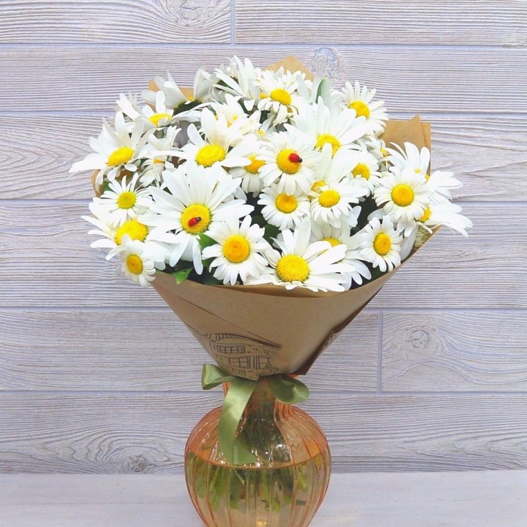 Ромашки в корзине