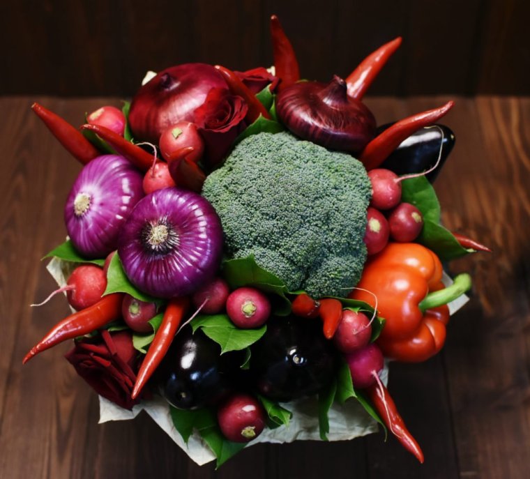 Необычные букеты из овощей
