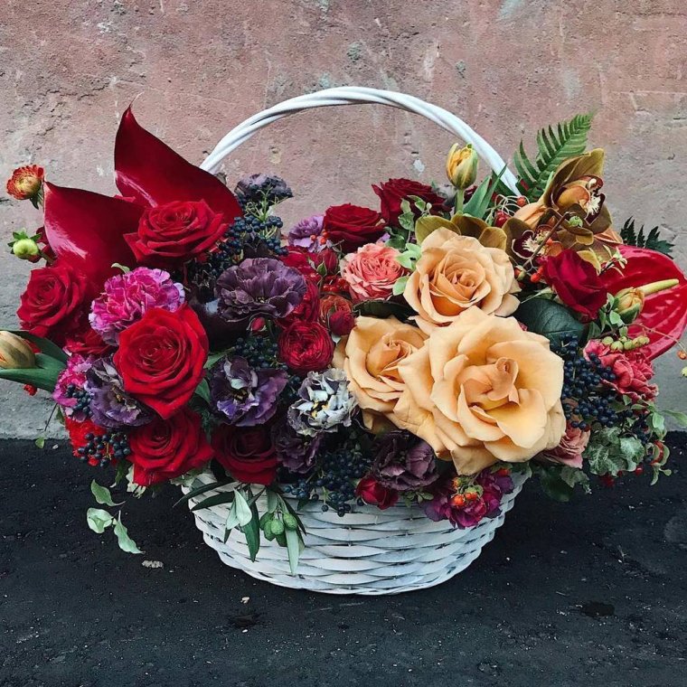 Карамельные корзинки с цветами