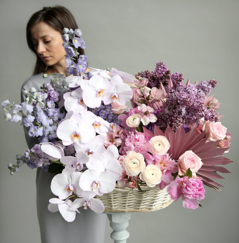 Букет Lacy Bird фиолетовый