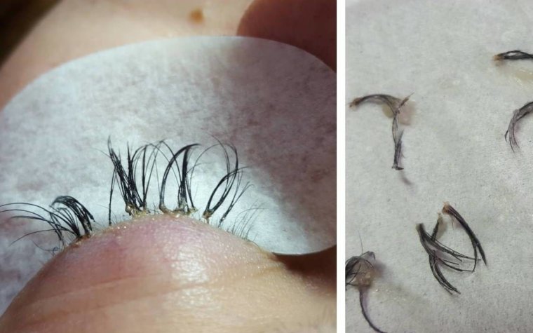 Ресницы после наращивания