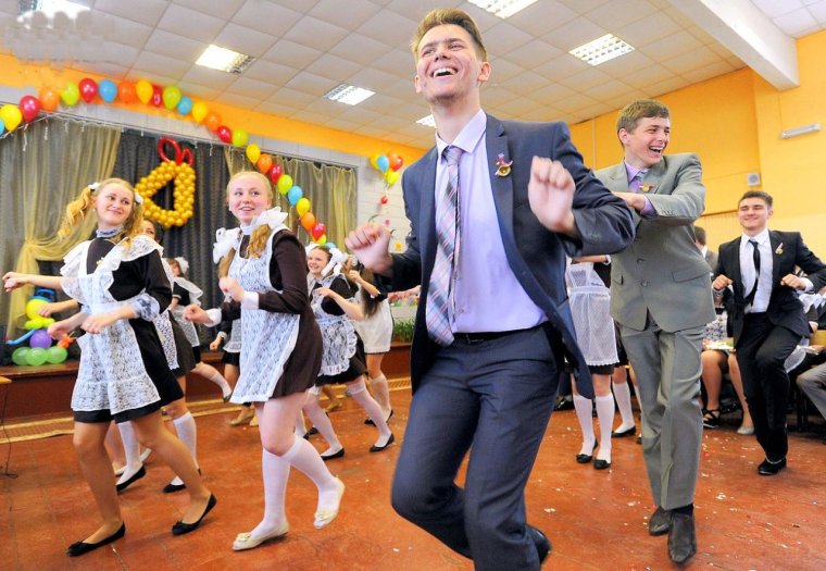 Выпускной день в школе