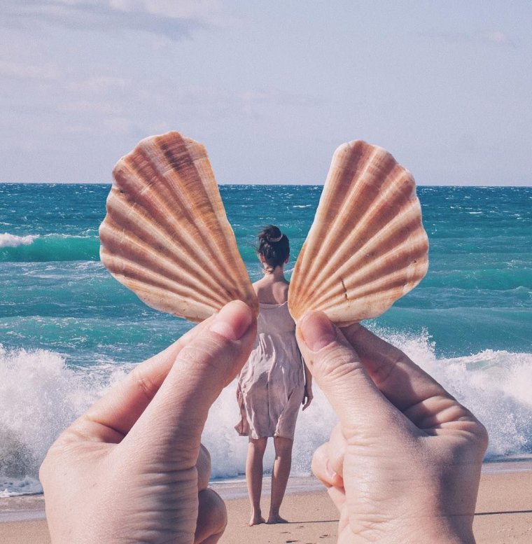 Смешная фотосессия на пляже