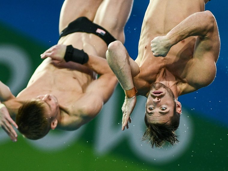 Дэвид Будайя прыжки в воду