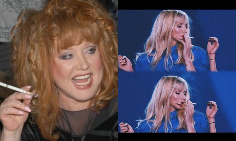 Пугачева Алла Борисовна с бокалом