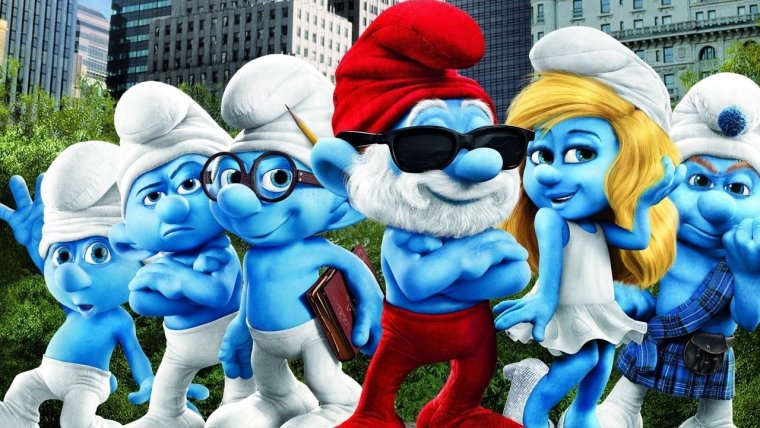 Смурфики в городе