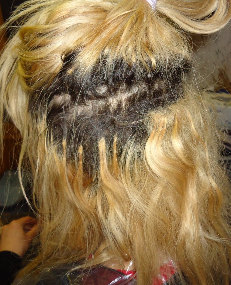 Плохое наращивание волос