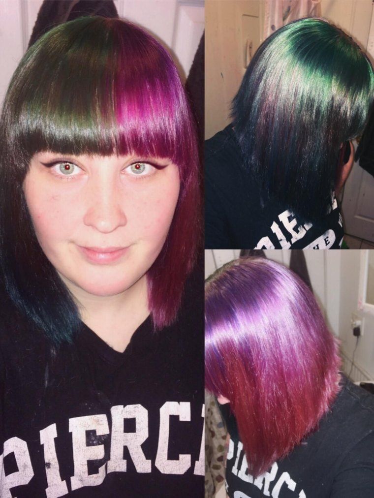 Покраска волос рога