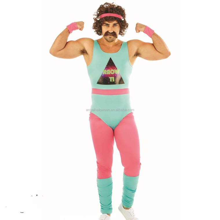 Mens 80s Fitness Instructor Costume