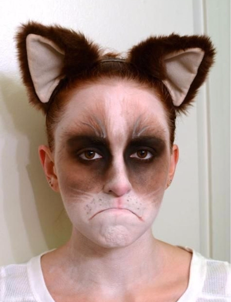 Кошачий грим на Хэллоуин