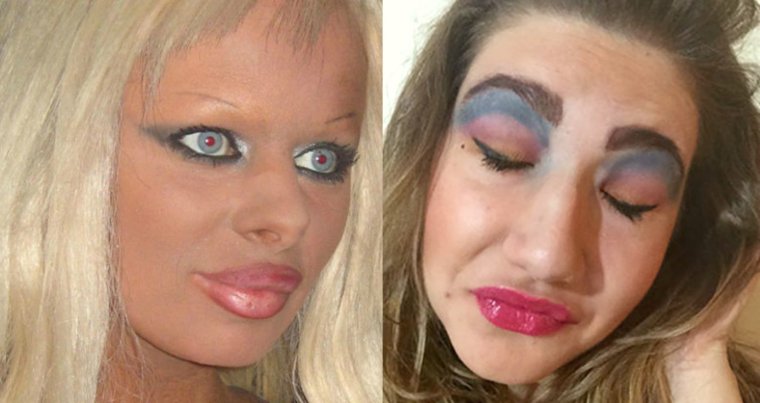 Нелепый макияж