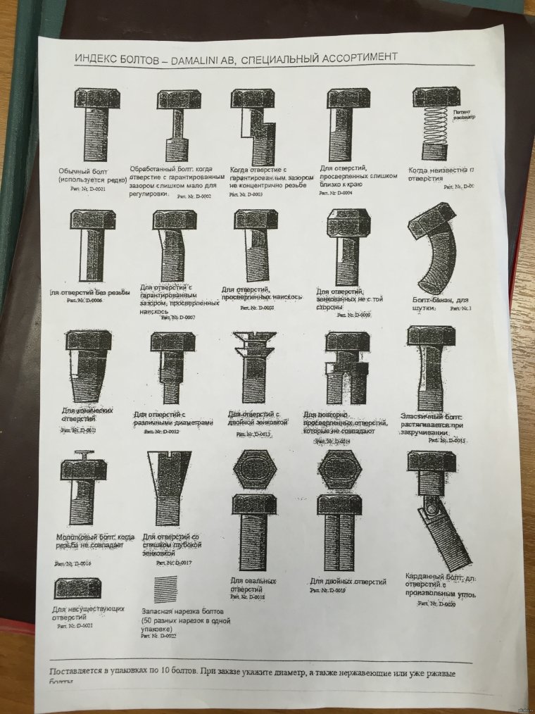 Болт для кривых отверстий