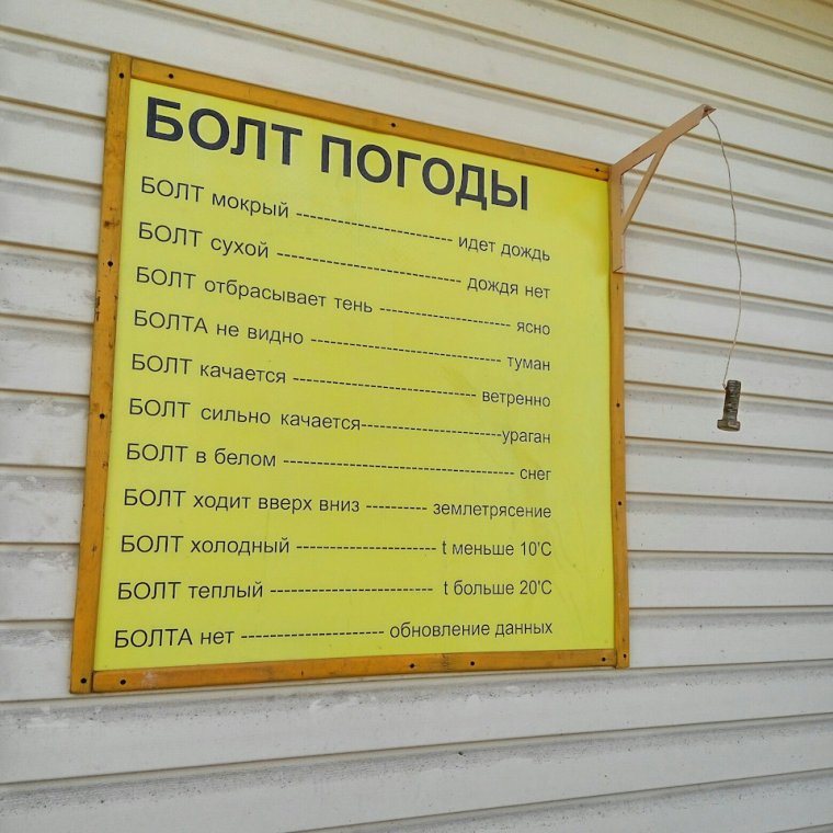 Болт погоды