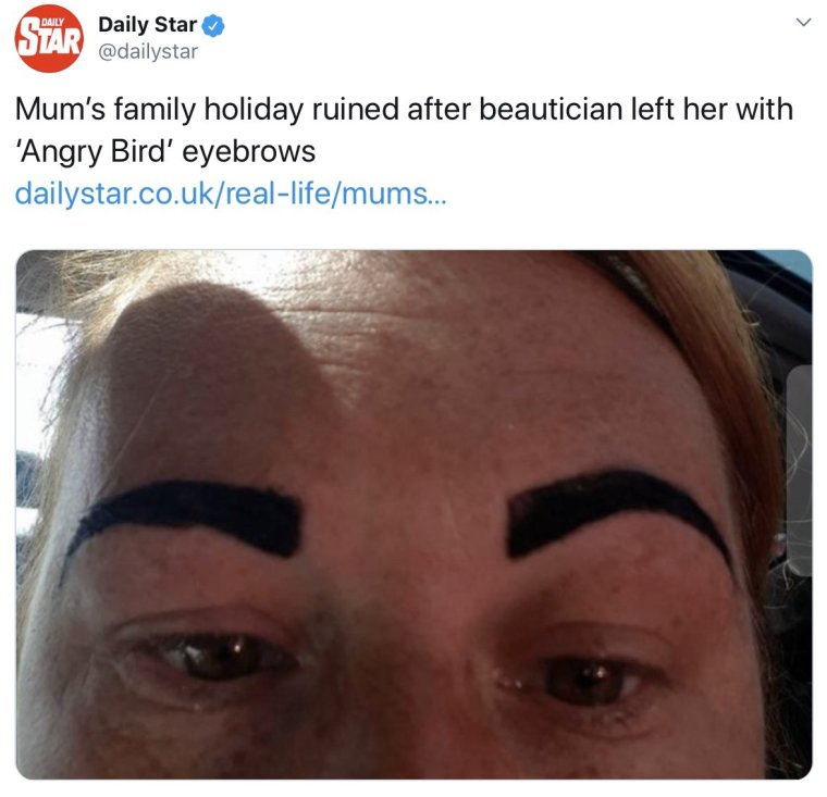 Татуаж бровей синие брови