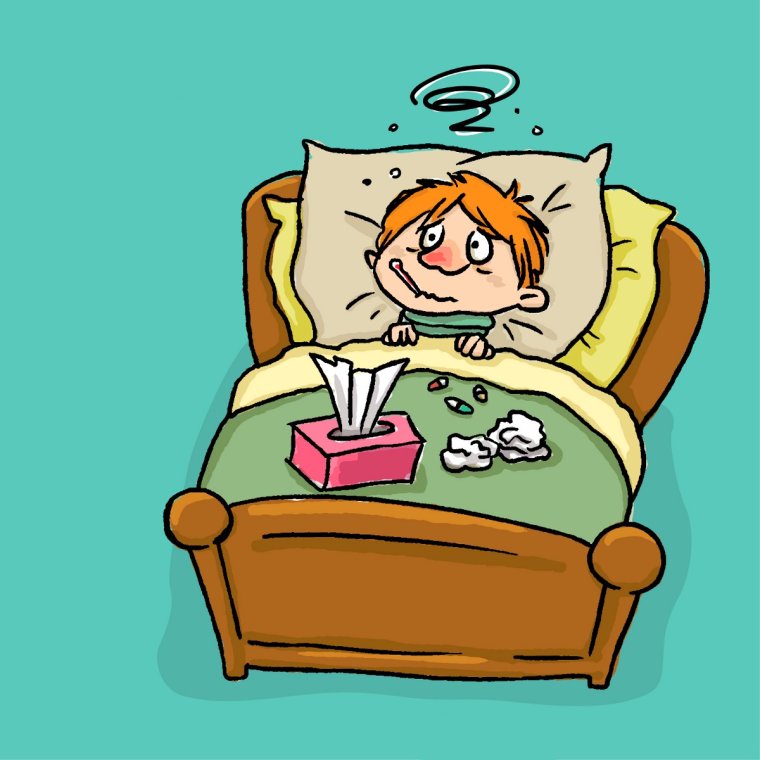 Открытка для заболевшего простудой