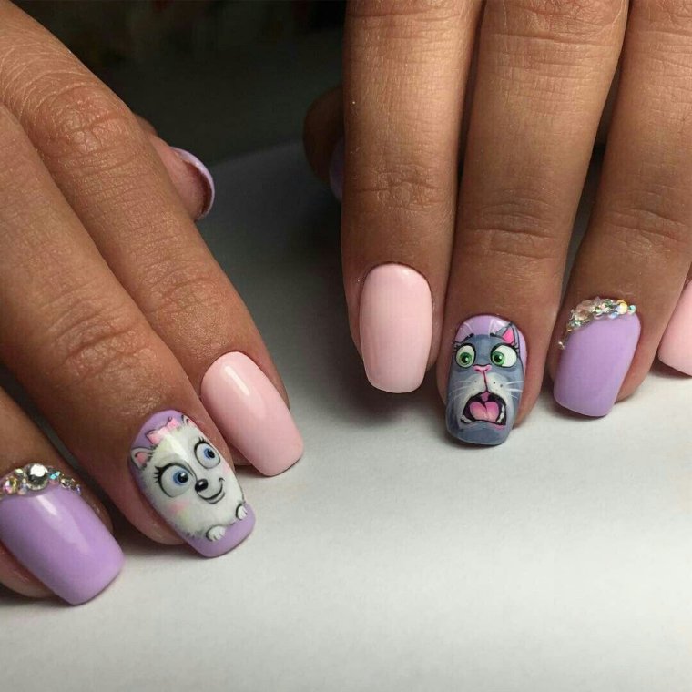 Маникюр с мультяшными