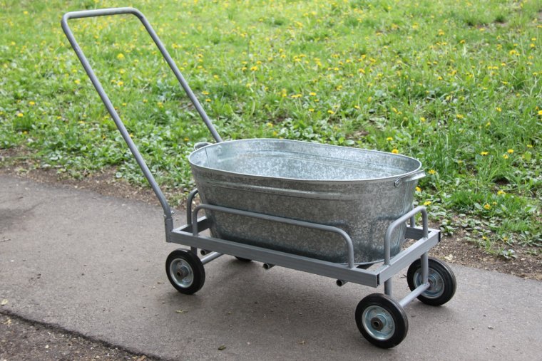 Тележка усиленная до 300кг 4х колесная усиленная