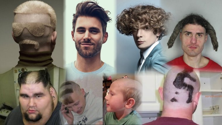 Странные прически мужские