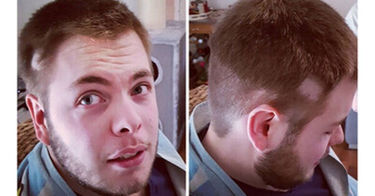 Сама подстриглась