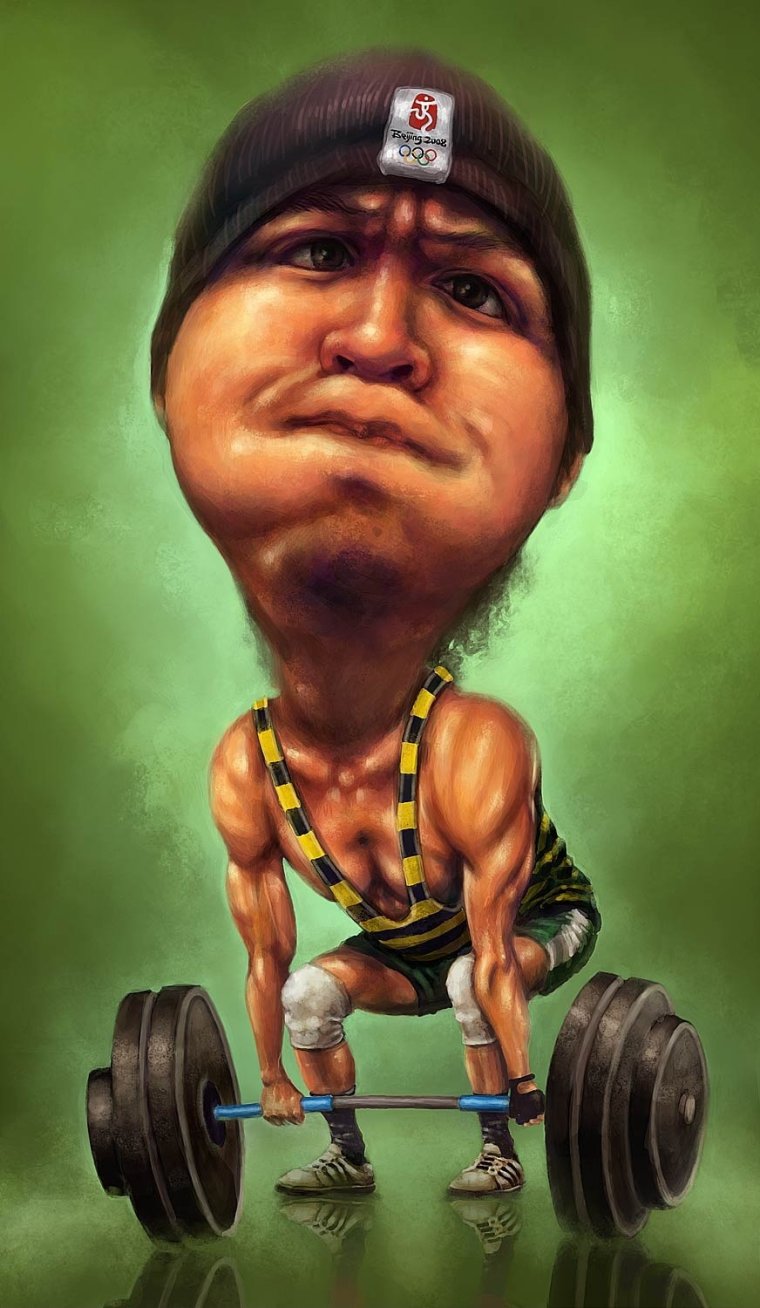 Шарж со штангой