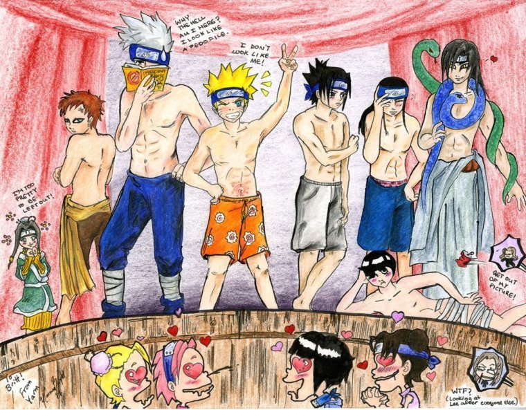 Прикольные рисунки Наруто