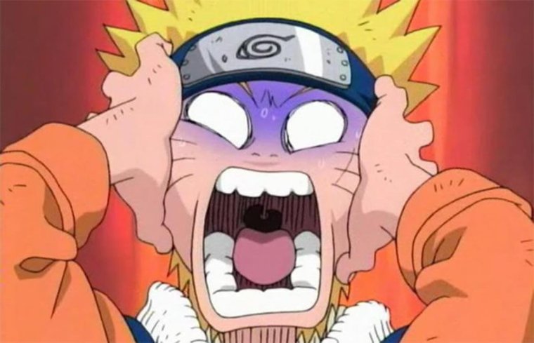 Наруто Узумаки испуганный