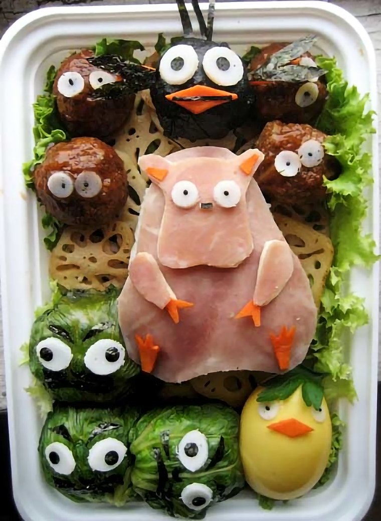 Прикольные украшения блюд