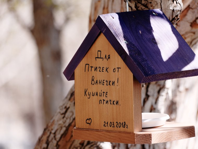 Надпись на скворечнике