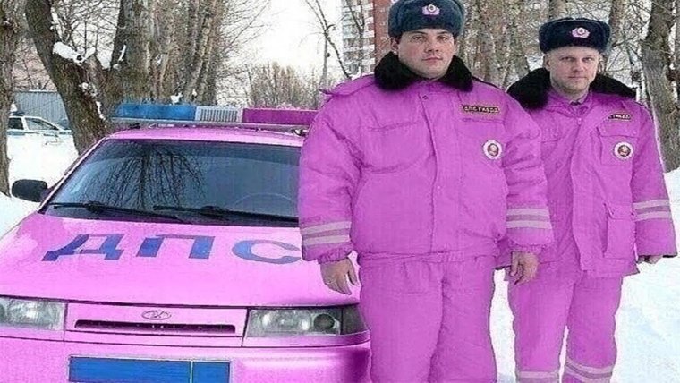 ДПС В розовой форме