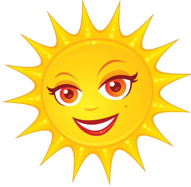 Красивое веселое солнышко