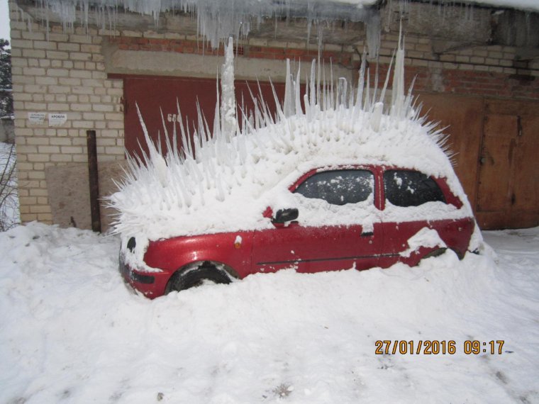 Сосулька на машину