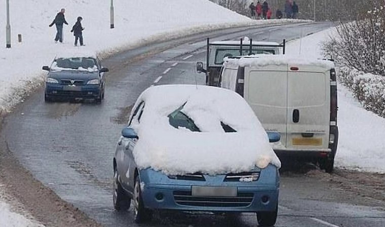 Зимние автомобильные приколы