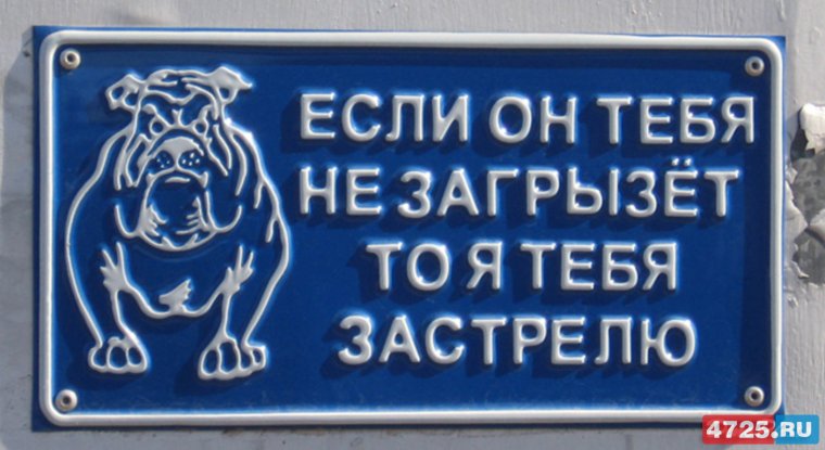 Табличка осторожно злая собака а кот вообще