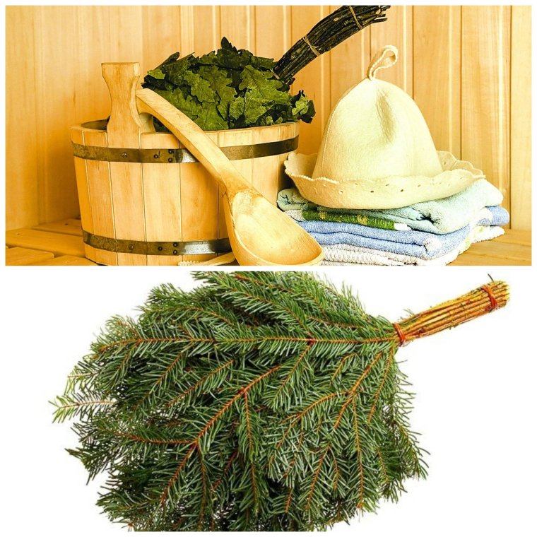 Веник в ванной