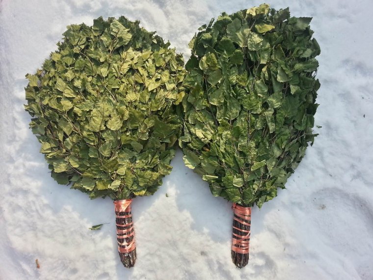 Красивый банный веник