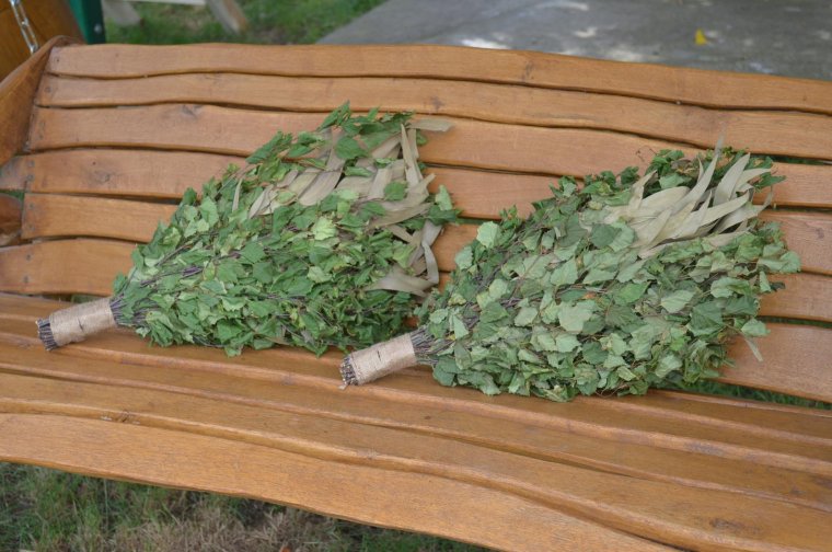 Березовый веник с эвкалиптом