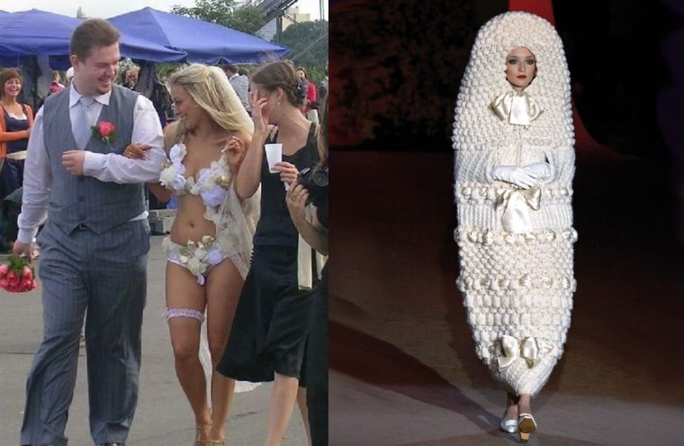 Странные костюмы на свадьбу