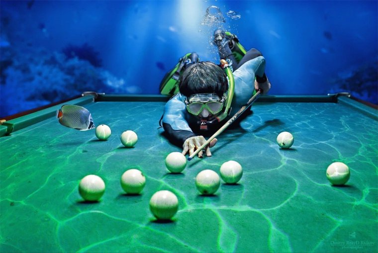 Красивый бильярд